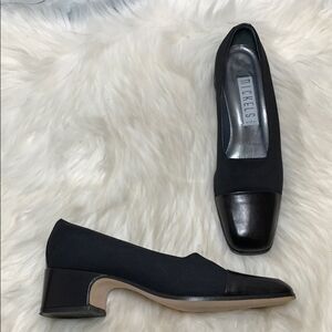 Nickels Henlee Black Leather Toe Slip Ons …